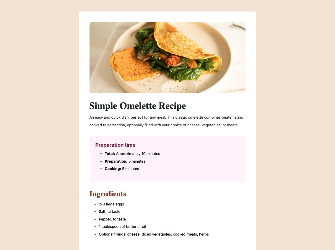 Recipe page preview